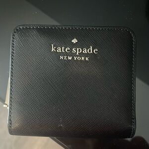 Kate Spade bifold wallet; black